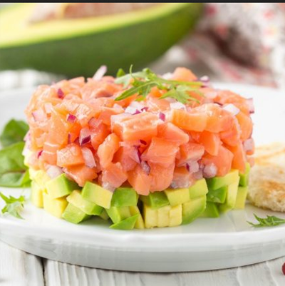 TARTARE DI SALMONE CON AVOCADO<br>